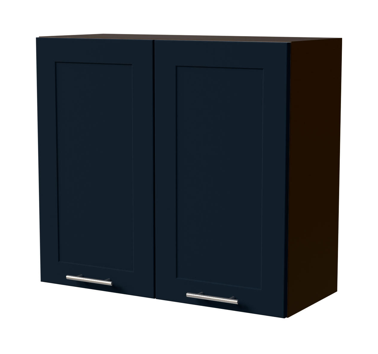 HÄNGESCHRANK Oslo W3/80 Lava / Indigo Matt 80 / 32,5 / 72cm - Dunkelgrau/Dunkelblau, Holz/Holzwerkstoff (80/72/32.5cm) - Feldmann-Wohnen