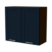 HÄNGESCHRANK Oslo W3/80 Lava / Indigo Matt 80 / 32,5 / 72cm - Dunkelgrau/Dunkelblau, Holz/Holzwerkstoff (80/72/32.5cm) - Feldmann-Wohnen