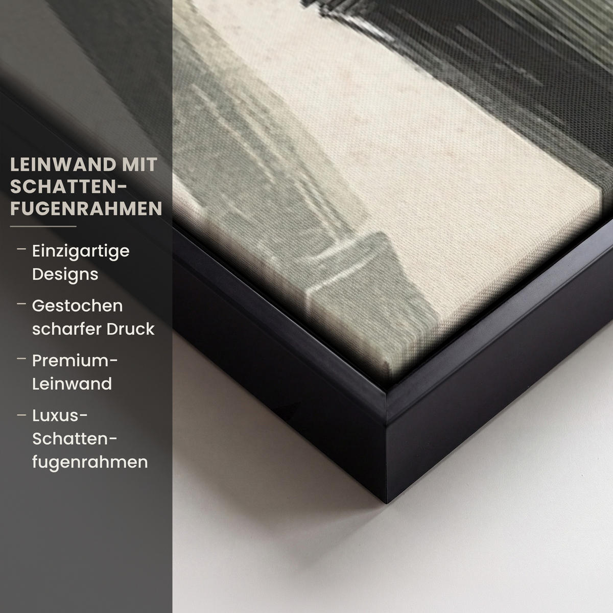 LEINWAND Bilder mit Rahmen - Japandi - Bambus - Beige - 100x150 - Eukalyptusholzfarben, Textil (100/150cm) - MuchoWow
