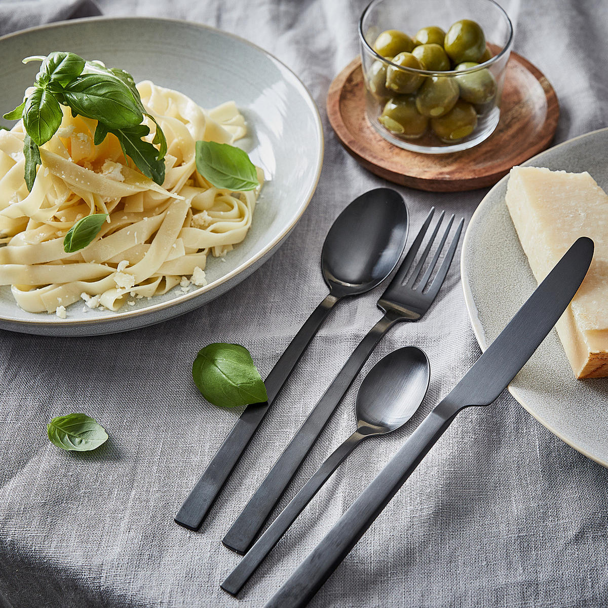 PASTATELLER (4er Set) Henley - Grau, Keramik (23/23/5cm) - Butlers