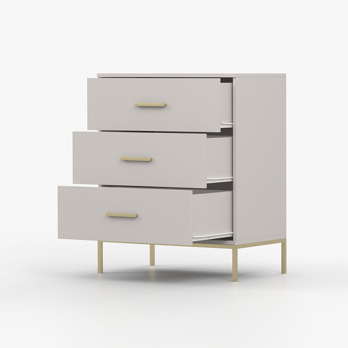 KOMMODE ROSA 3S 70/85/40,5 cm Kaschmir - Kaschmir, Holzwerkstoff/Metall (70/85/40.5cm) - imoebel24