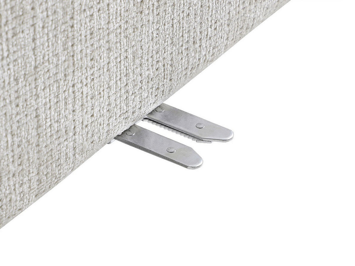 MODULIERBARES Sofa - 3 Personen - stoff - beige Ruzolo - Beige, Textil/Metall (242/67/105cm) - Vente-Unique