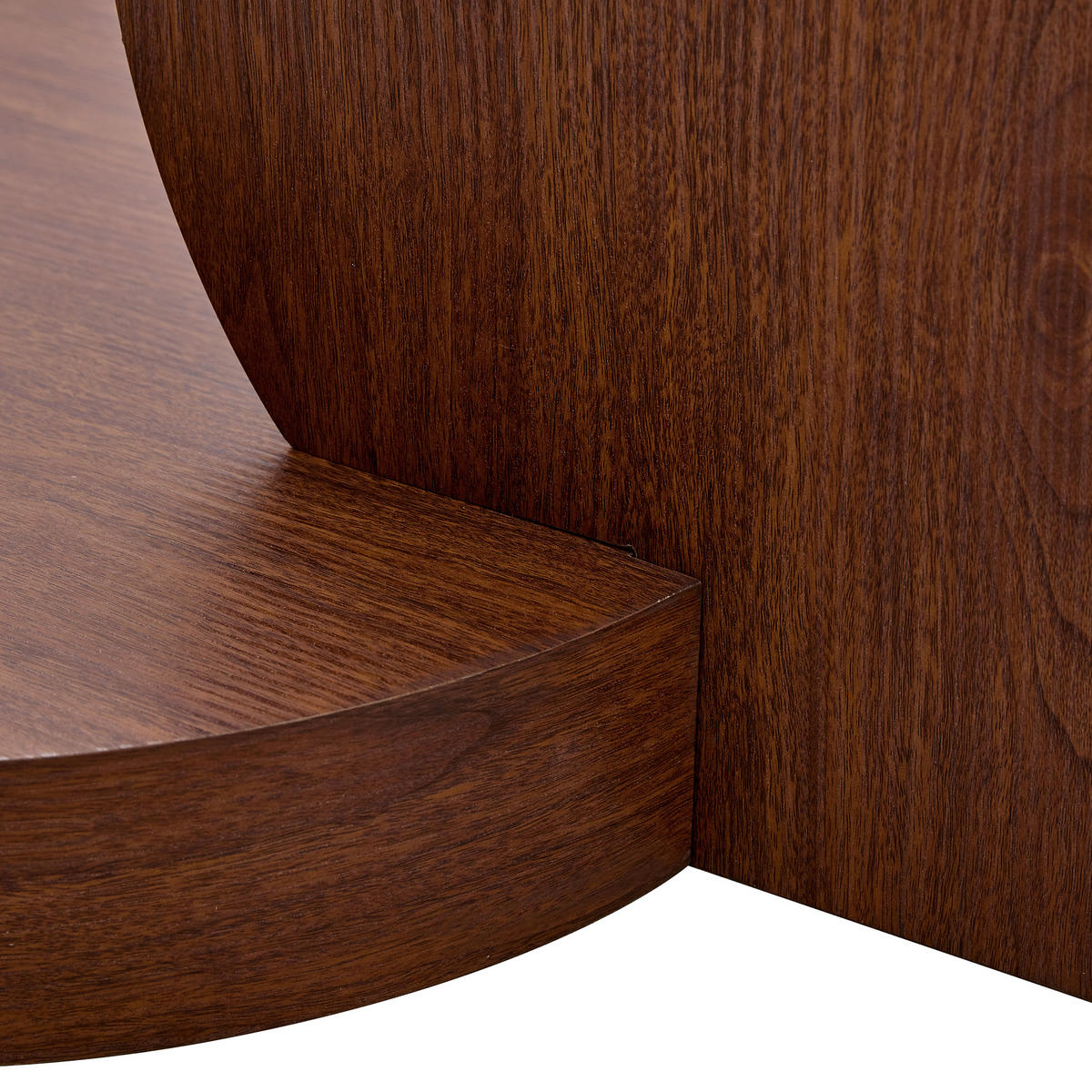 COUCHTISCH 70/70/44 cm transparent walnussfarben aus Holzwerkstoff und Glas mit mehrstufigen Ablageflächen - Walnussfarben, Holzwerkstoff (70/70/44cm) - OKWISH