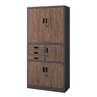 AKTENSCHRANK FILIP II 185x90x40 cm - Anthrazit/Nussbaumfarben, Metall (90/185/40cm) - Jan Nowak