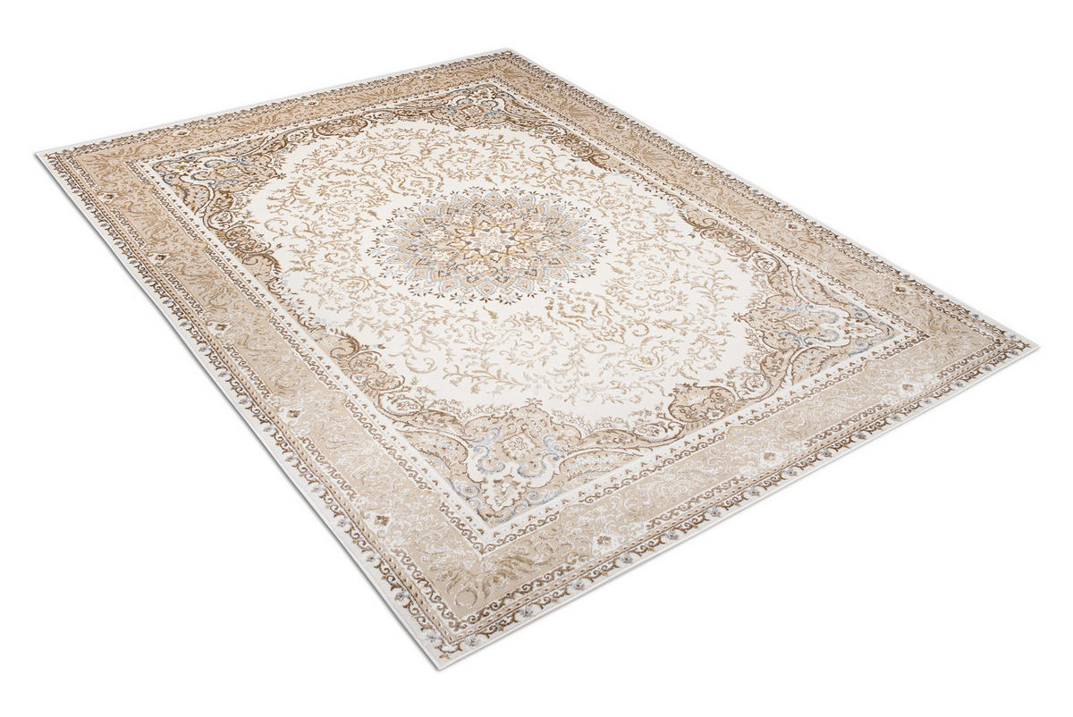 TEPPICH HERA Braun Creme 140/200 cm - Creme/Braun, Textil (140/200cm) - Tapiso