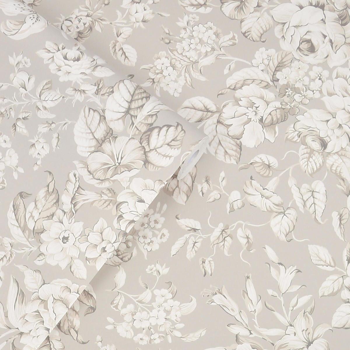 VLIESTAPETE Heledd Blooms Dove Grey - Grau, Papier/Kunststoff (52/1000cm) - Graham & Brown