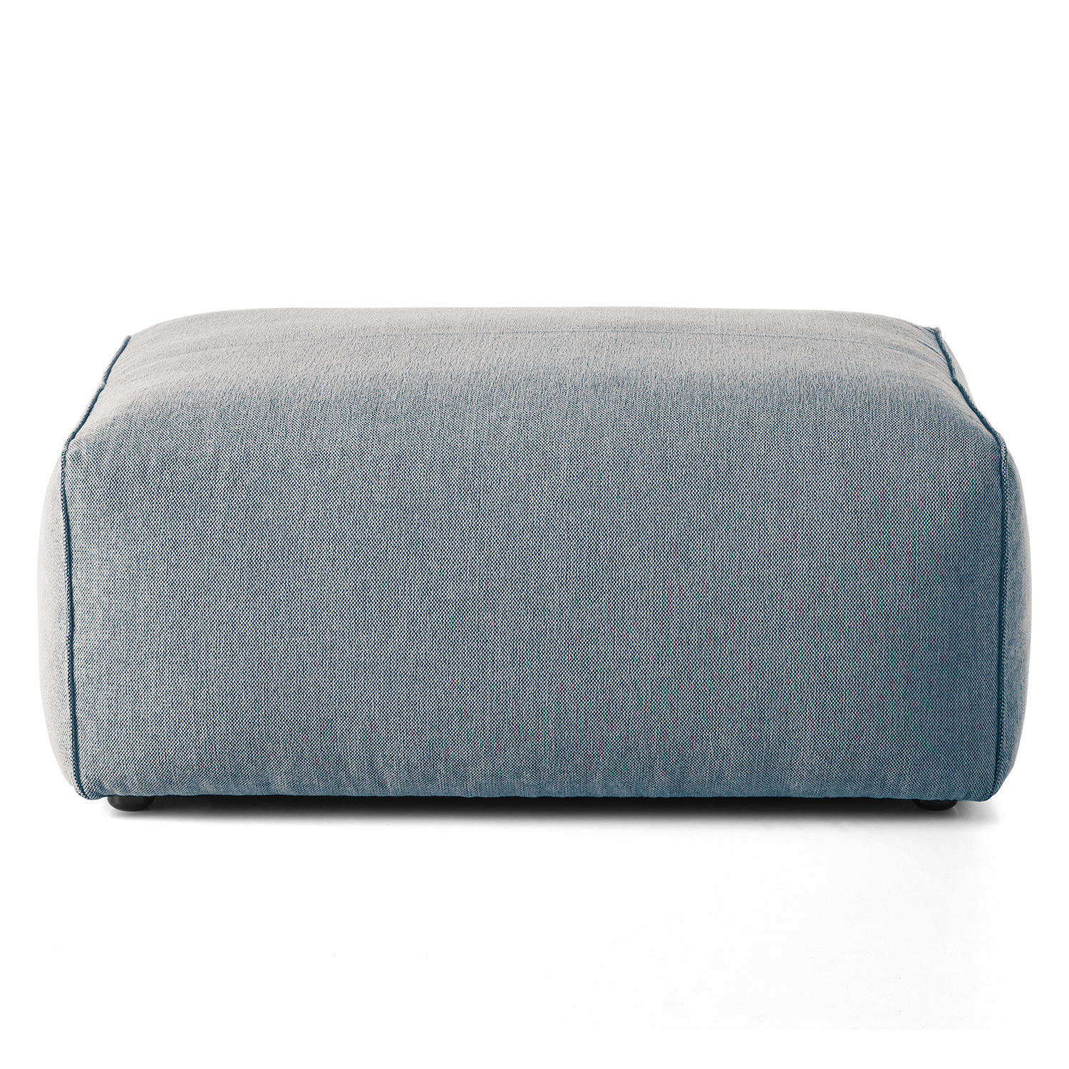 POLSTERHOCKER - Blau/Schwarz, Kunststoff/Textil (81/38/100cm) - home24