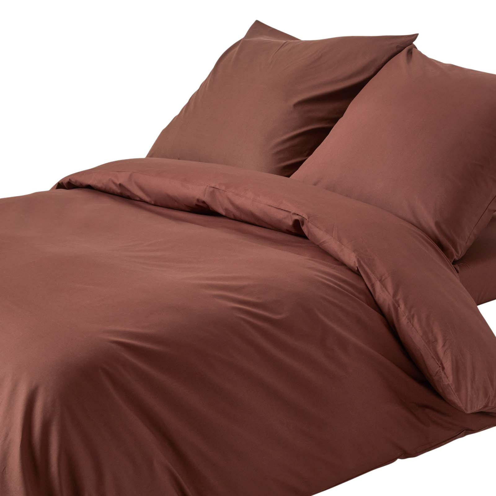 BETTWÄSCHE Perkal Fadendichte 200 - Braun, Textil (240/220cm) - Homescapes