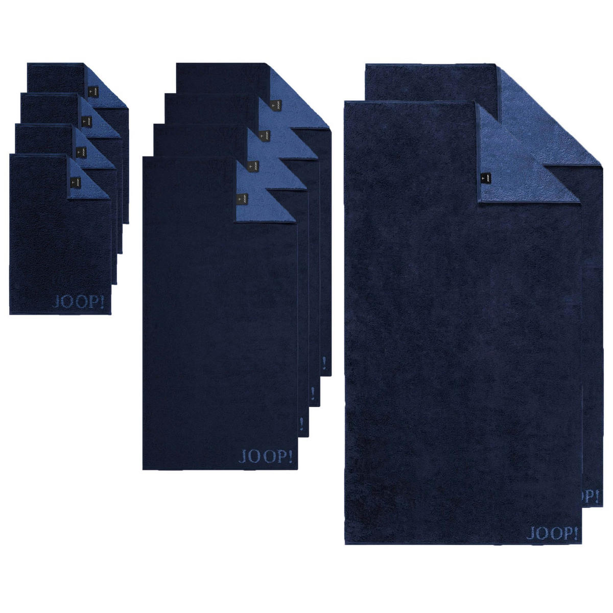 HANDTUCH Unisex Classic Blau Baumwolle 10er Pack - Blau, Textil (100/50cm) - Joop!