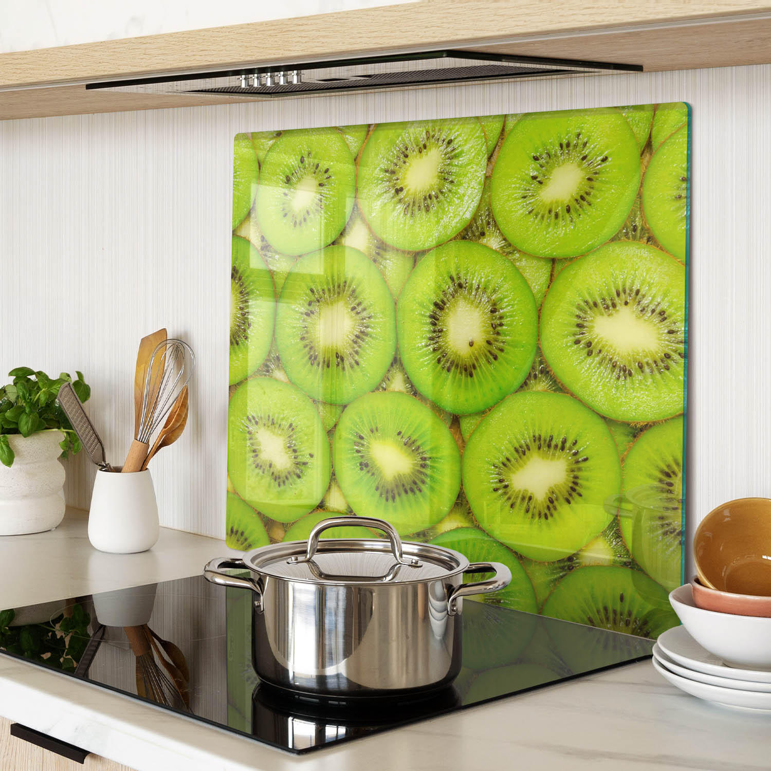 GLASPLATTE 60x52 cm Kiwi - Grün, Glas (60/0.4/52cm) - TULUP