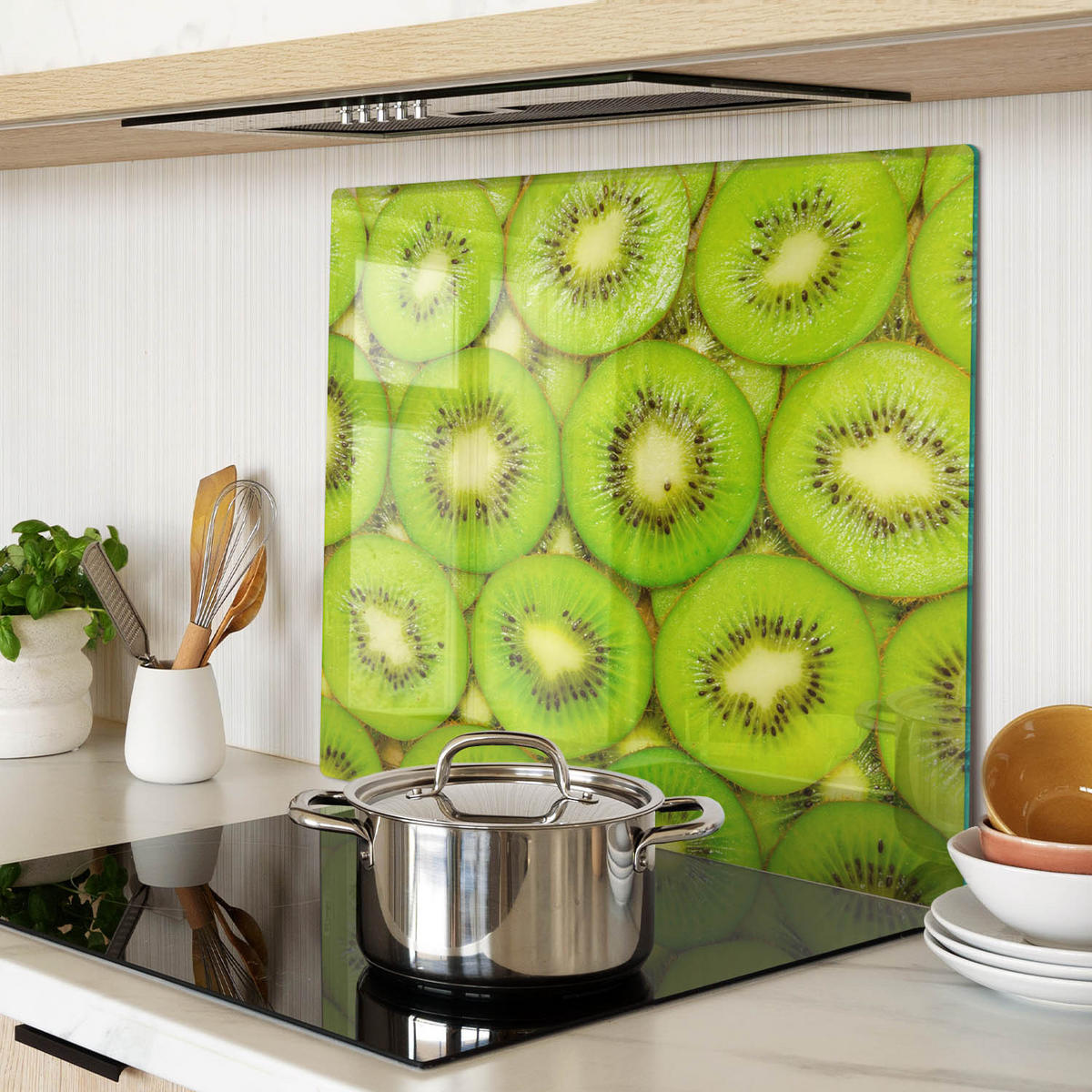 GLASPLATTE 60x52 cm Kiwi - Grün, Glas (60/0.4/52cm) - TULUP