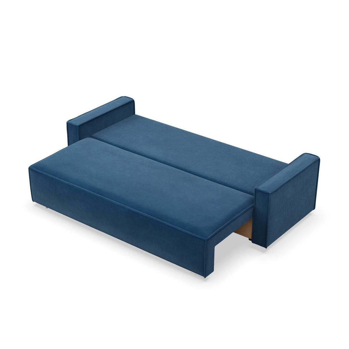 SOFA 3-SITZER MIT SCHLAFFUNKTION NOTO Dunkelblau - Dunkelblau, Textil (95/92/220cm) - Mebligo