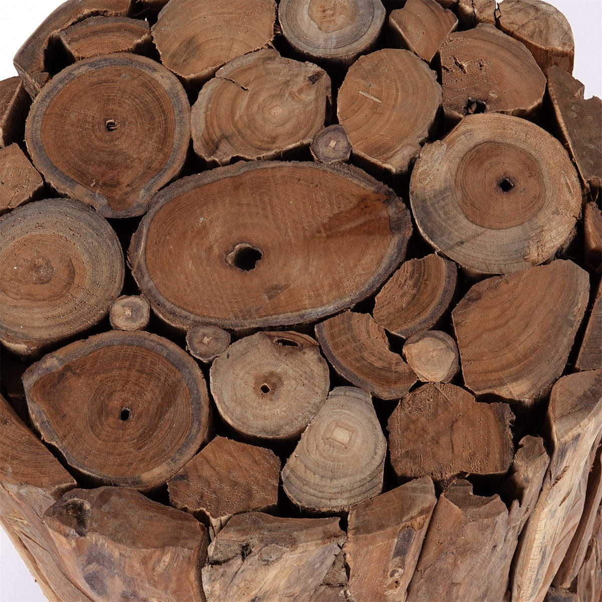 DEKO-SÄULE Malea 60 Massivholz, rund, für Pflanzen, Kerzen naturfarben - Naturfarben, Holz (35/60/35cm) - CREEDWOOD