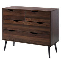 KOMMODE - 4 Schubladen, Walnuss Dekor - Walnussfarben, Holz/Holzwerkstoff (99/82/39cm) - home24