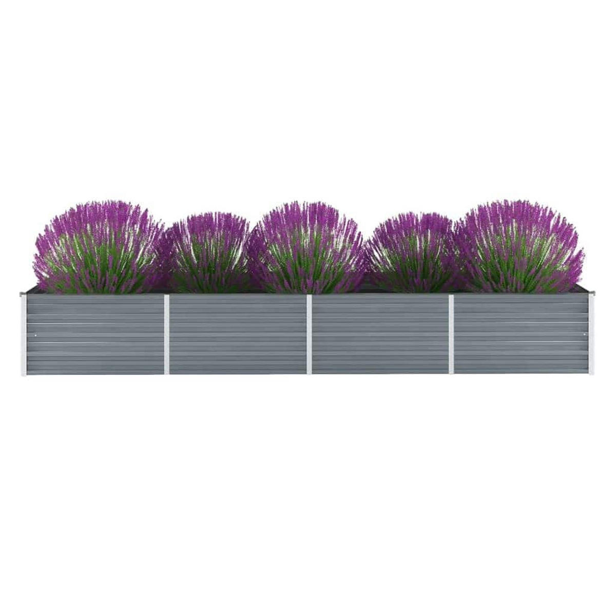 HOCHBEET 320/80/45 cm, aus Verzinkter Stahl, Grau - Grau, Metall (80/45/320cm) - vidaXL