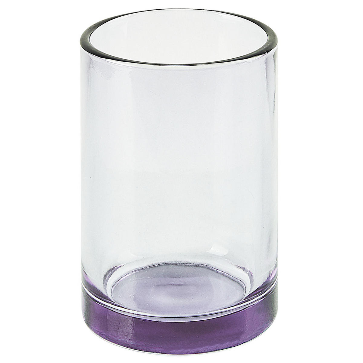BADEZIMMER Set 4-teilig Glas violett Telma - Violett/Silberfarben, Glas (15/12/11cm) - Beliani