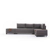 ECKSOFA mit rollbarer Schlaffunktion - Taupe/Beige, Holz/Textil (210/280cm) - myHomelando