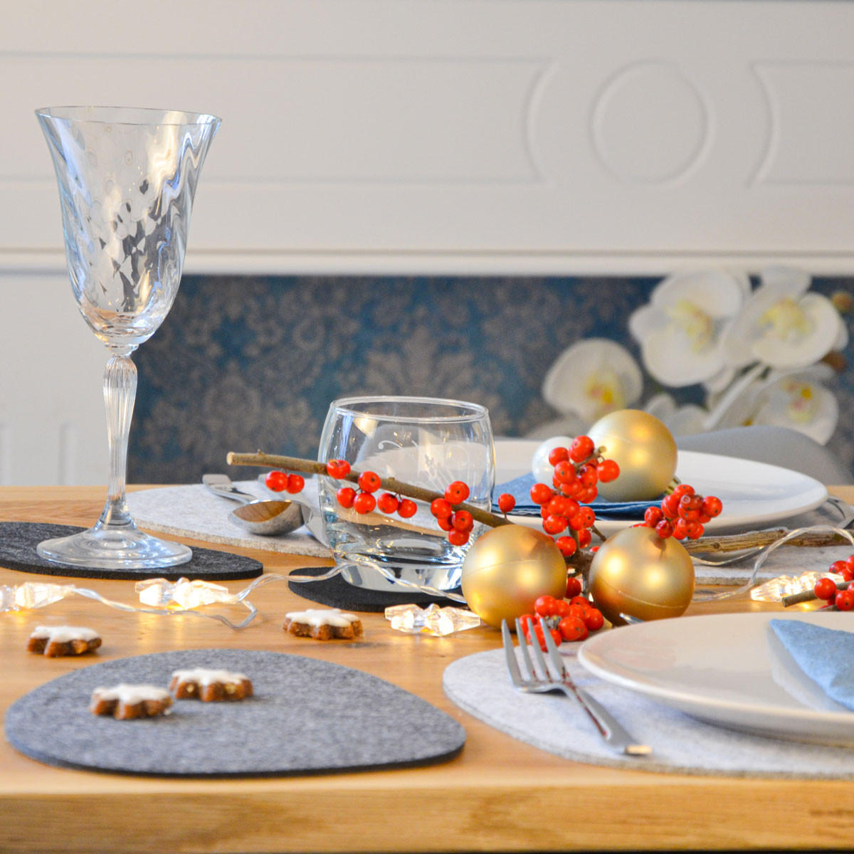 FLUSSKIESEL-TISCHSET 16er Set Hellgrau - Grau, Kunststoff (42/31.5/1cm) - Dunedesign