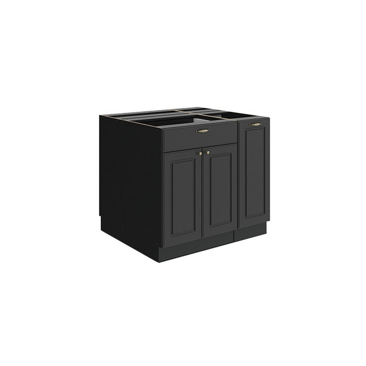 INSULĂ DE BUCĂTĂRIE Fame-Line Casă de țară antracit-aur 90 cm fara blat - antracit, compozit lemnos (90/82/81.6cm) - Vicco