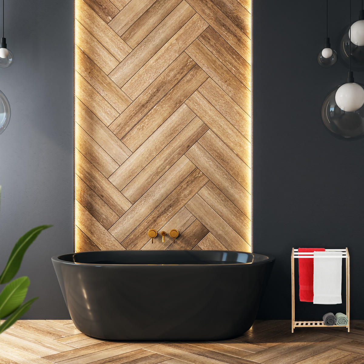 HANDTUCHSTÄNDER - Hellbraun, Holz (53/78/24cm) - Relaxdays