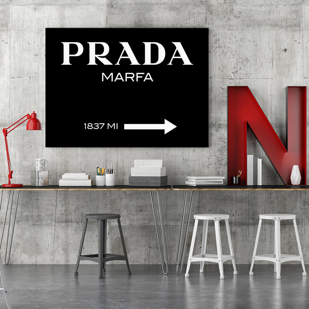 WANDBILD mit beschriftungen schwarz - Schwarz, Textil (60/40cm) - Feeby