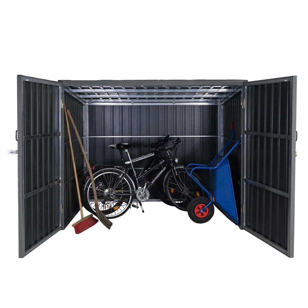 FAHRRADGARAGE 4ER Anthrazit - Anthrazit, Holz (213/172/160cm) - MCW