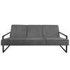 3-SITZER SOFA - Strukturstoff - Grau, Textil (185/74/82cm) - home24