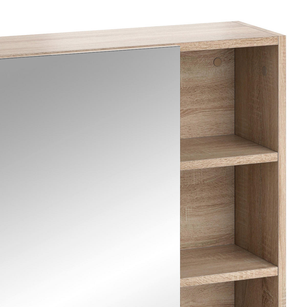 BADSPIEGELSCHRANK Senyo Sonoma 62 x 64 cm - Sonoma Eiche, Holzwerkstoff (62/64/21cm) - Vicco