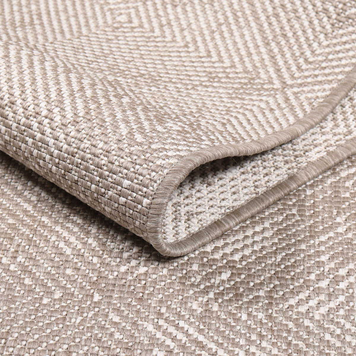 OUTDOOR-TEPPICH DuoRug 5845 Creme 80x150 cm - Beige, Textil (80/150cm) - carpet city