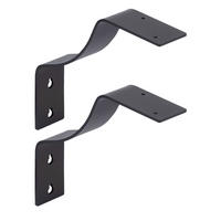 REGALATRÄGER als 2er Set Rico, Stahl in verschiedenen Trendfarben - Schwarz, Metall (4.5/18/18cm) - Alberts