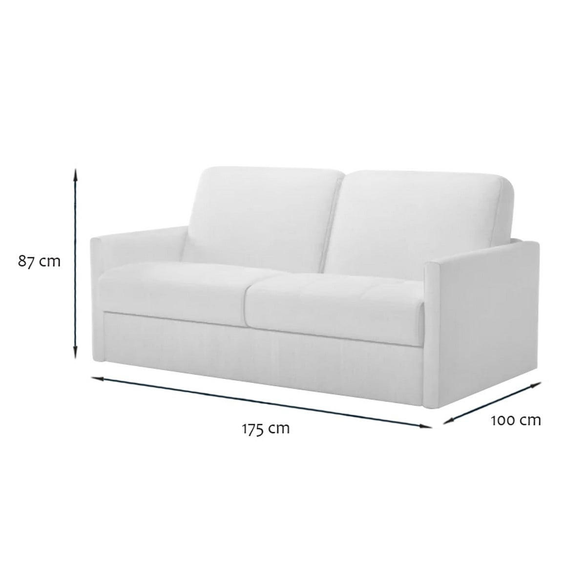 SCHLAFSOFA 3-sitzer mit express-Öffnung in stoff cosenza 175/100/87 cm - Beige, Holz (175/87/100cm) - Calicosy