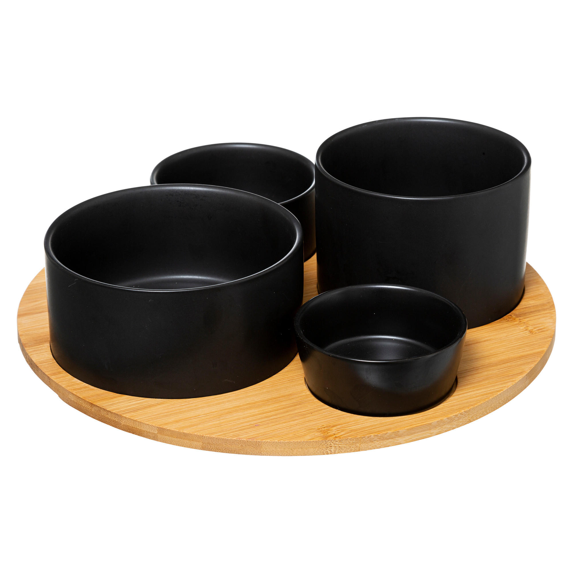 SNACKSCHALEN aus Steinzeug Schwarz 33/33/1,15 cm - Schwarz, Keramik (33/1.15/33cm) - Secret de Gourmet