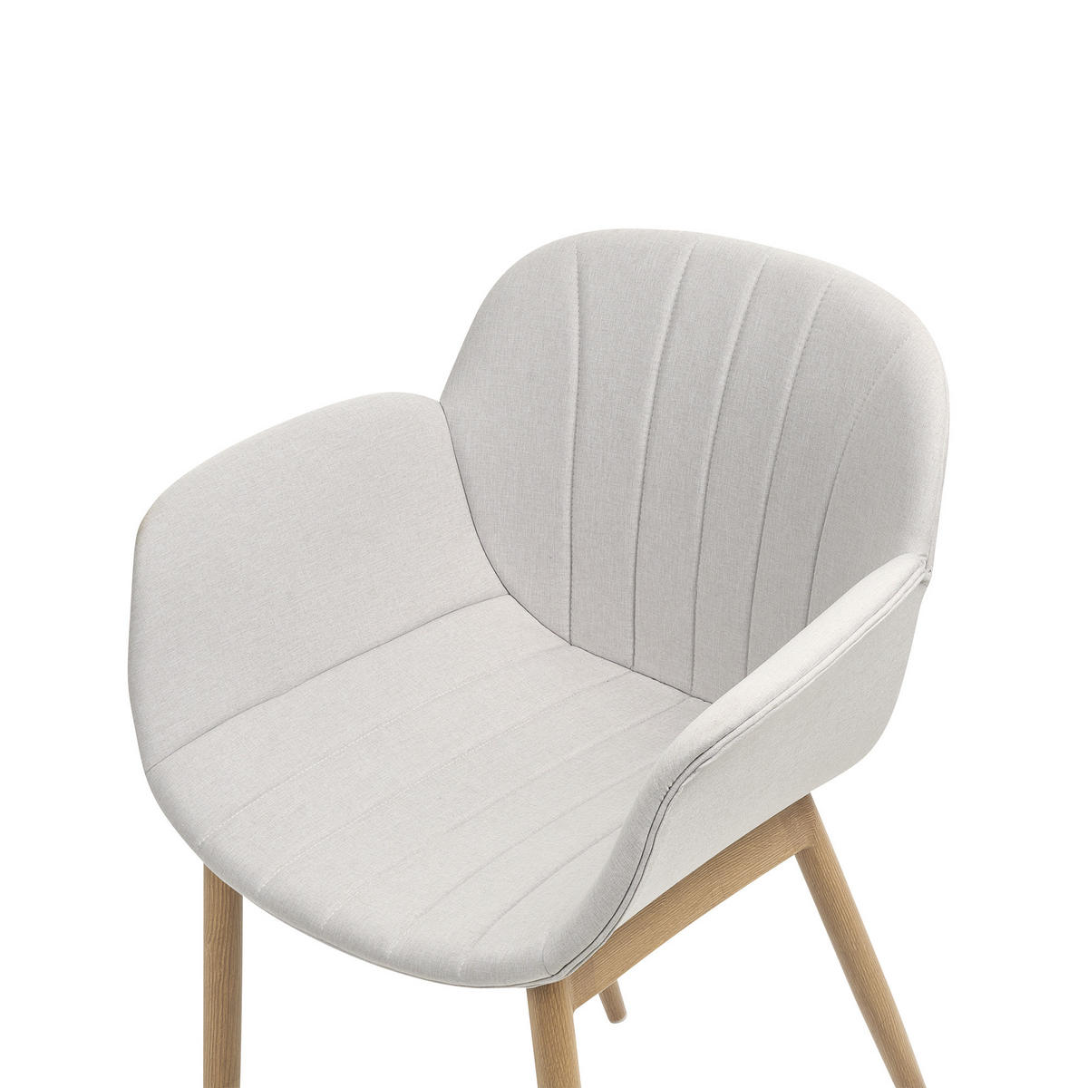 ESSZIMMERSTUHL 2er-Set Polyester Grau Alice - Grau, Textil/Metall (45/83/52cm) - Beliani