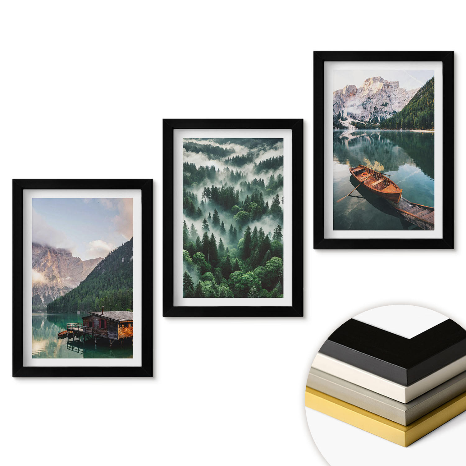 ArtPrintCave Wandbilder Schwarz 20x30 cm