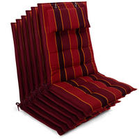 HOCHLEHNER Sun-HL 119x50x8cm Rot-Anthrazit-Gestreift (6tlg) - Dunkelrot, Textil (50/120cm) - Beautissu 