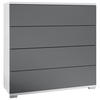 KOMMODE Pavos Anthrazit matt - Anthrazit, Holzwerkstoff (76/76/35cm) - Vladon