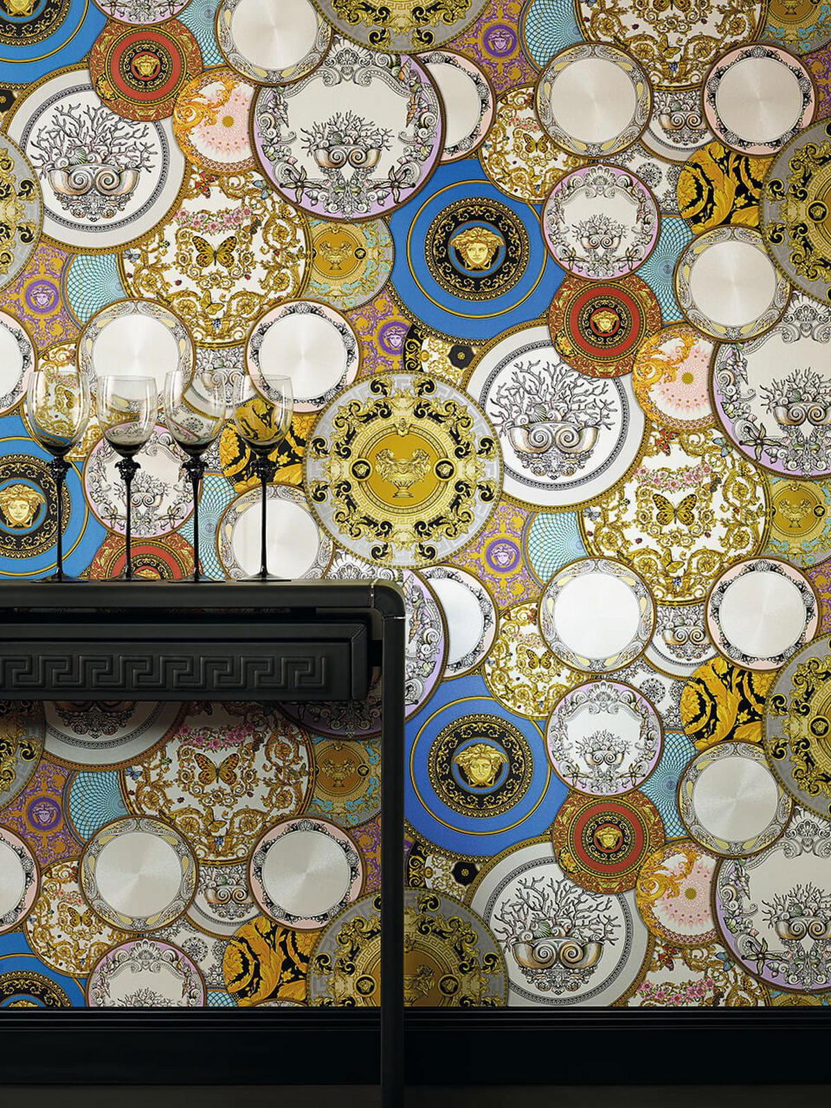 VLIESTAPETE 70/1005 cm - Goldfarben/Multicolor, Kunststoff/Textil (70/1cm) - KUNSTLOFT