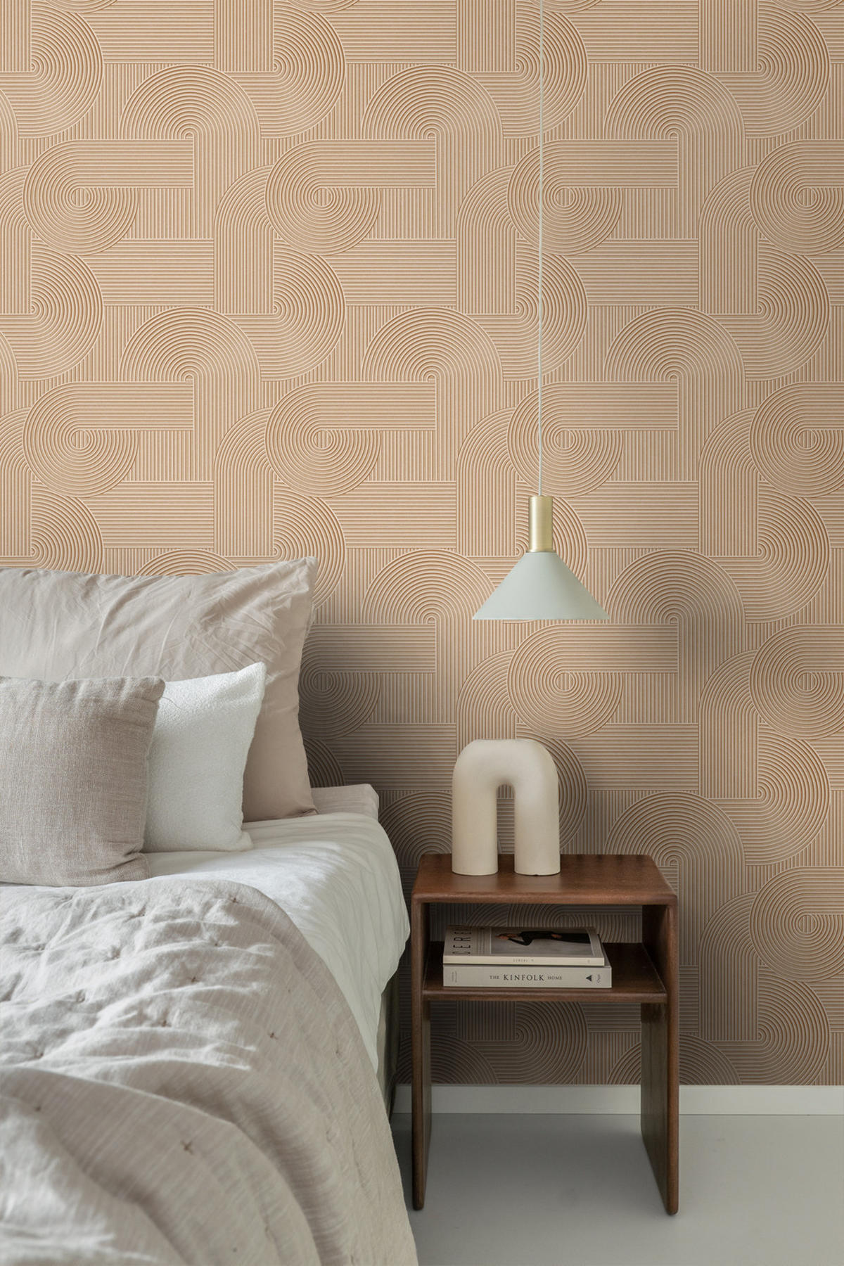 TAPETE 3D-Muster 53 cm x 10.05 m - Terracotta, Papier (53/1000cm) - Origin Wallcoverings