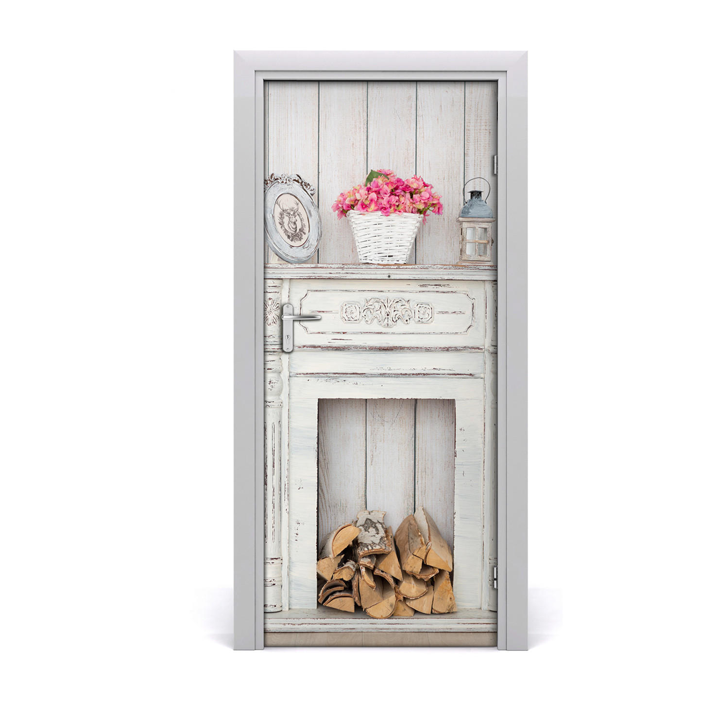 TÜRAUFKLEBER 85x205 cm Dekorativ für Türen - Creme, Kunststoff (85/205/0.01cm) - TULUP