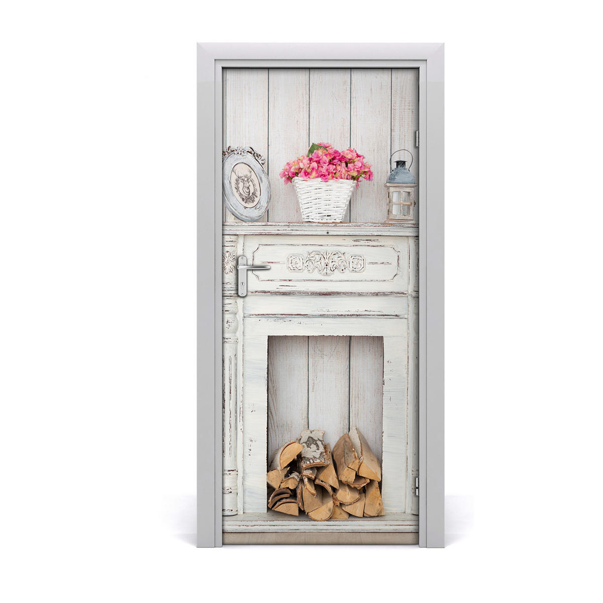 TÜRAUFKLEBER 85x205 cm Dekorativ für Türen - Creme, Kunststoff (85/205/0.01cm) - TULUP