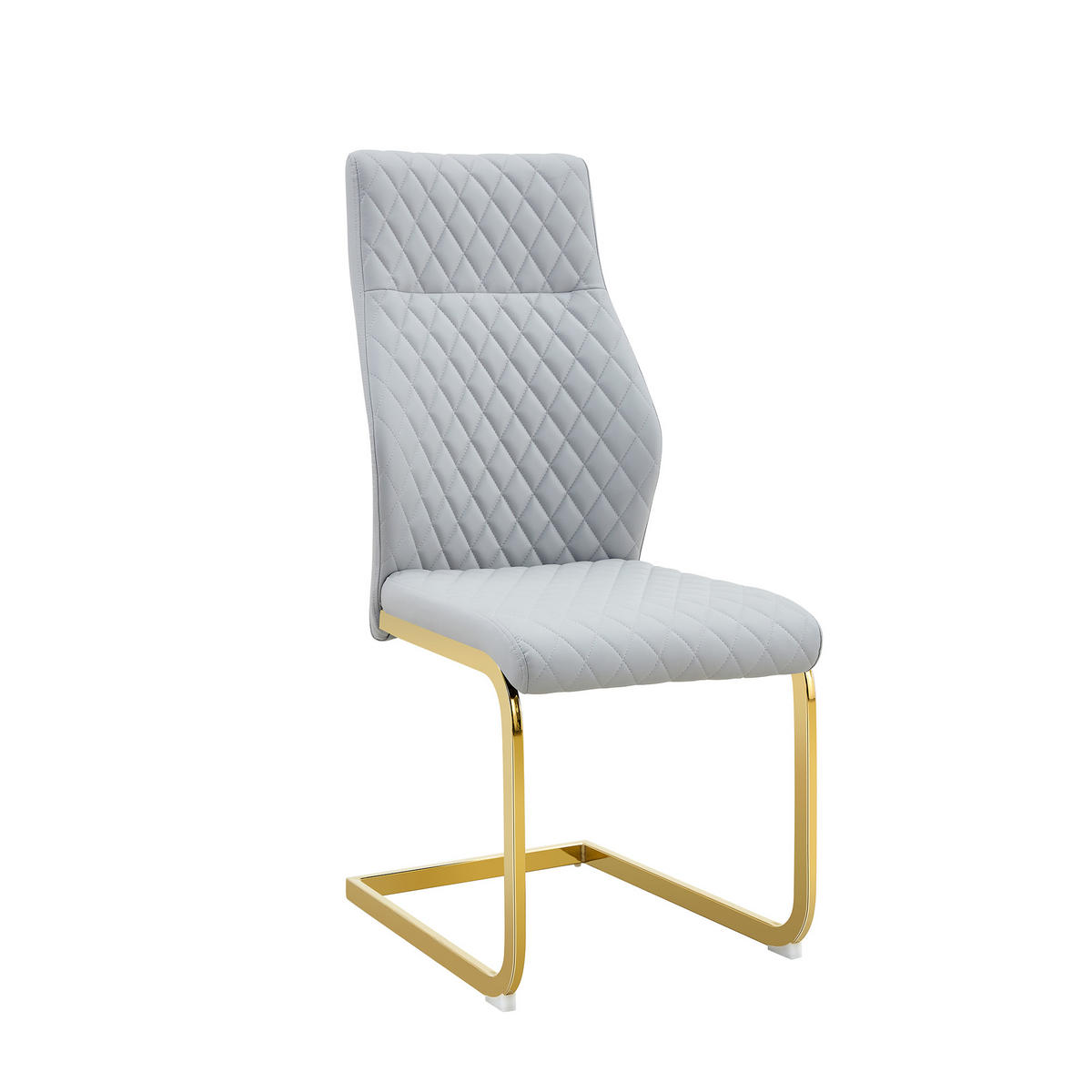 ESSGRUPPE DE-39417 3-teilig, mit 2 Stühlen und Rautenmuster Hellgrau - Grau, Metall (60/72/60cm) - ComfortXL