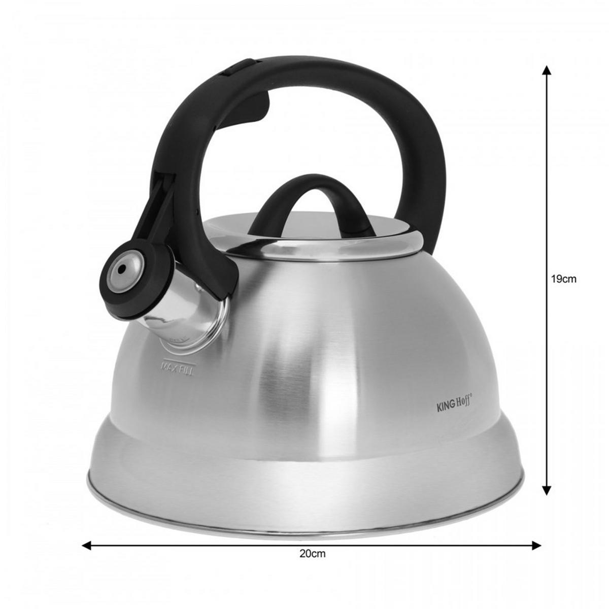 WASSERKESSEL Silber 20/20/19 cm KH3774 - Silberfarben, Metall (20cm) - Kinghoff 