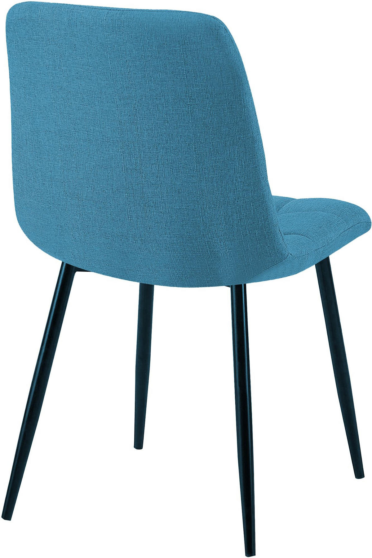 STUHL 2 Stoff Hellblau - Schwarz/Hellblau, Textil/Metall (45/84/55cm) - CLP