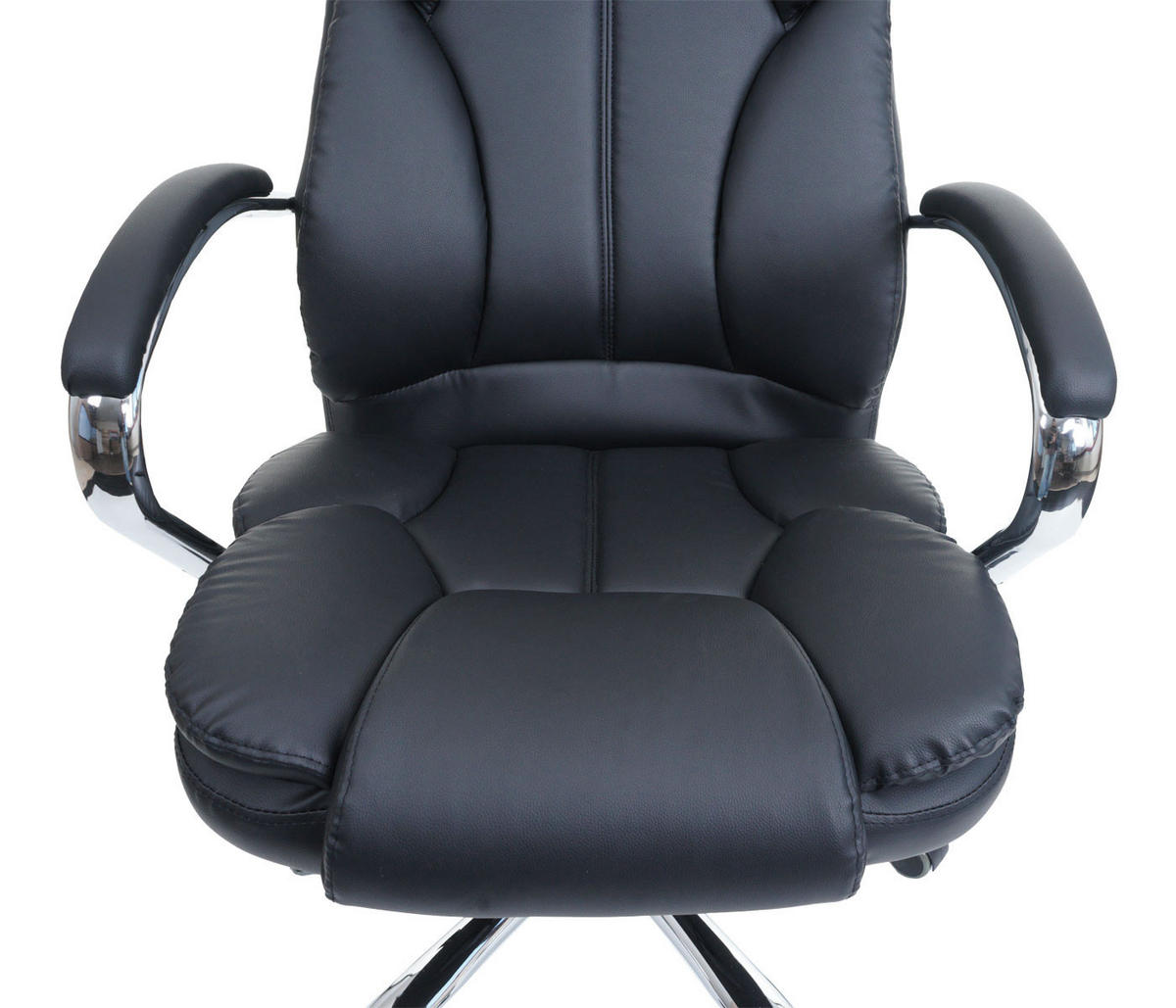 DREHSTUHL Texas XXL US-Version HxBxT 116x65x79cm Kunstleder Schwarz 150kg belastbar - Schwarz, Kunststoff (65/116/79cm) - PROREGAL