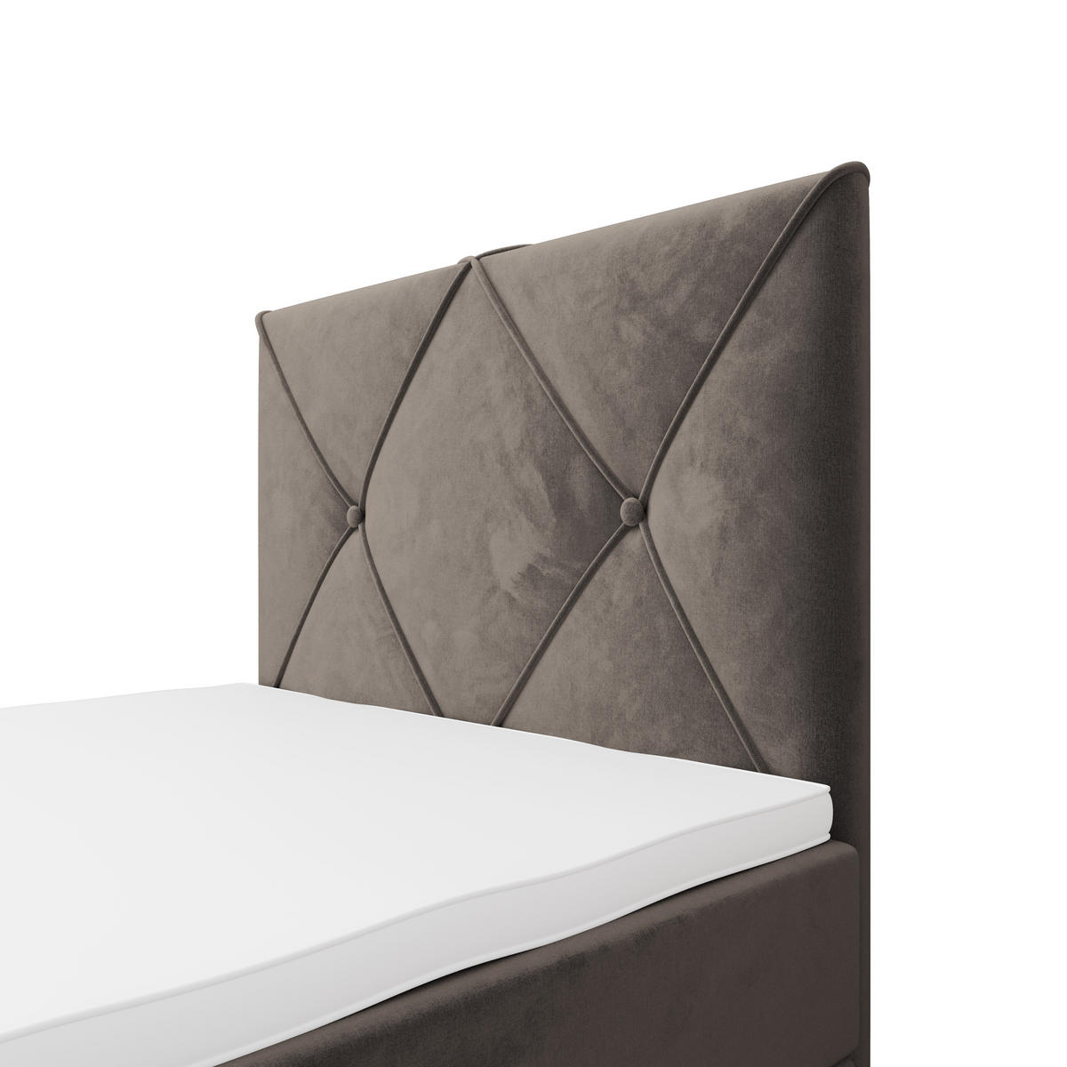 BOXBETT ALTEA 100x200 Monolith 15, mit Matratze H3, Bonell und Topper, Braun - Braun, Holz/Kunststoff (100/200cm) - Bedante