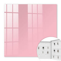 SCHLÜSSELBOX Weiß 30x30 cm – Türöffnung nach rechts - Hellrosa - Pink, Metall (30/30/5cm) - TULUP