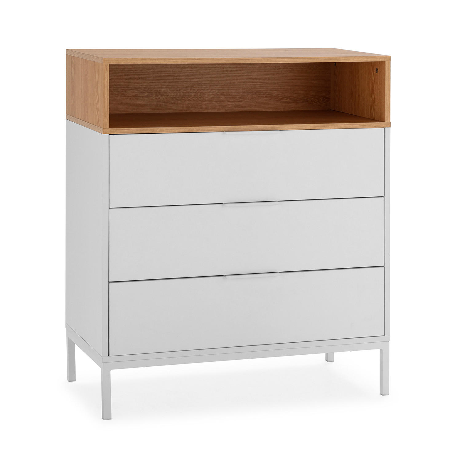VS Venta-stock Kommode Weiß 80x95x40 cm