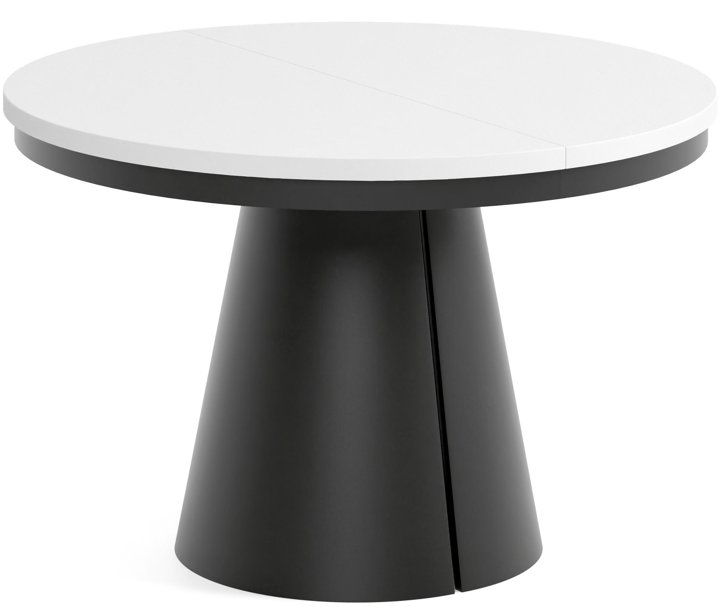 TISCH Weiss ALMA Ausziehbar 120/196 cm - Schwarz/Weiß, Holzwerkstoff (2/120/76cm) - Sepro Meble