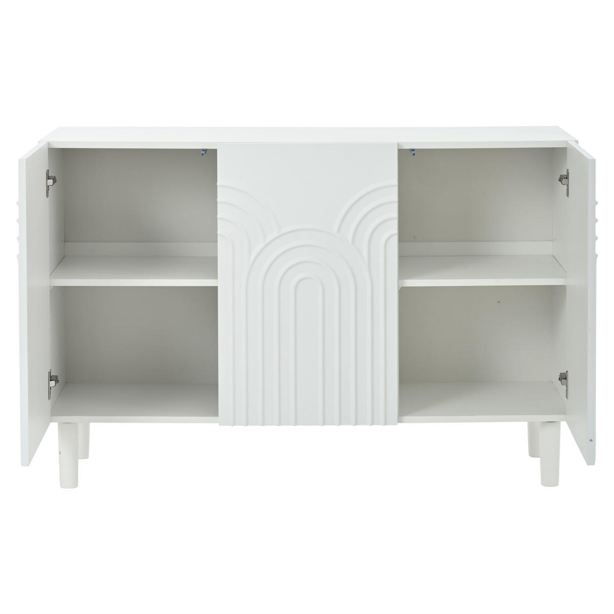 SIDEBOARD DE-37788 mit 3 Türen und verstellbaren Böden Weiß - Weiß, Holzwerkstoff (120/79/38.5cm) - ComfortXL