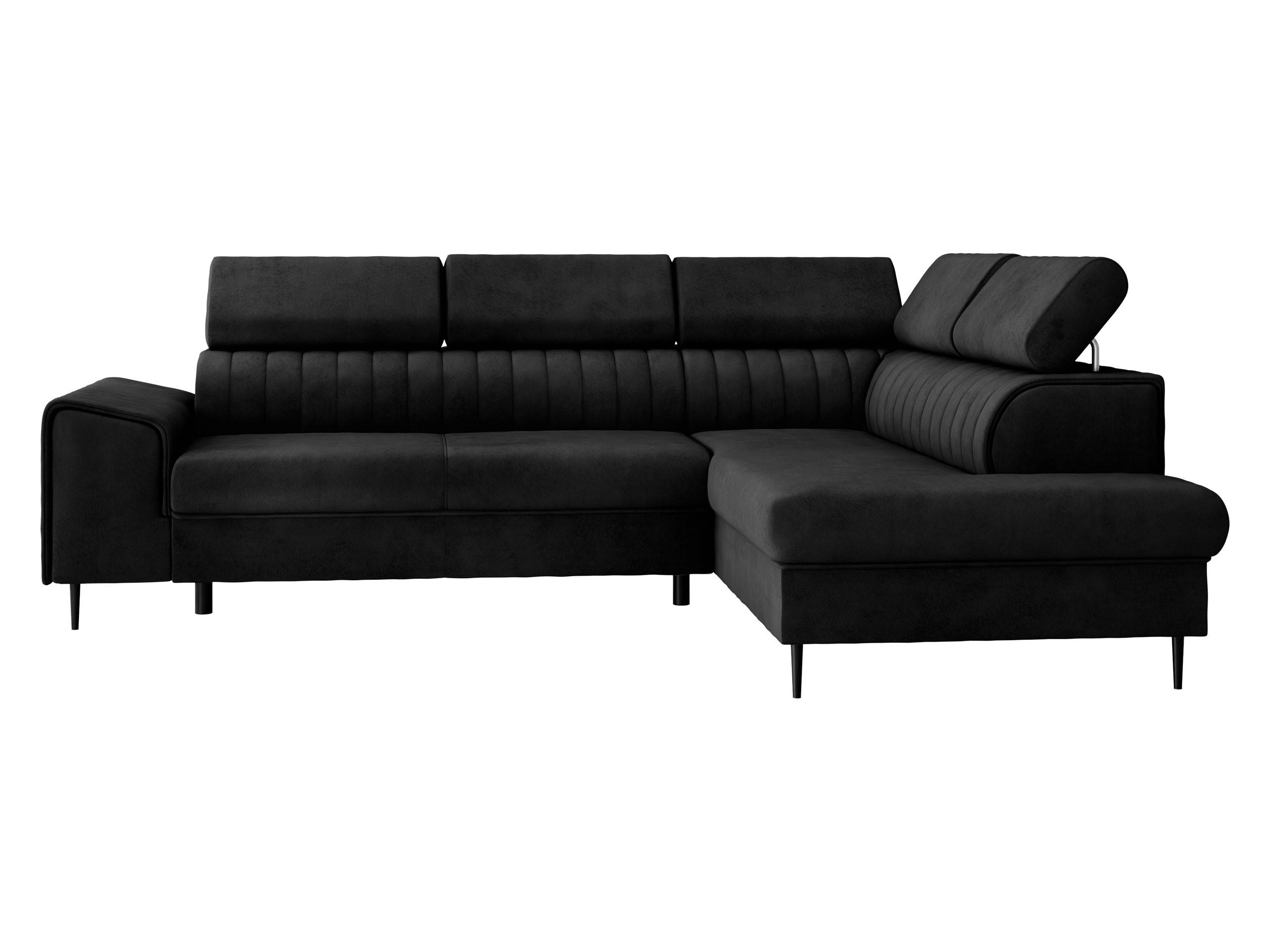 ECKSOFA Kadurin, Seite: Rechts - Schwarz, Holz/Kunststoff (276/206cm) - MIRJAN24